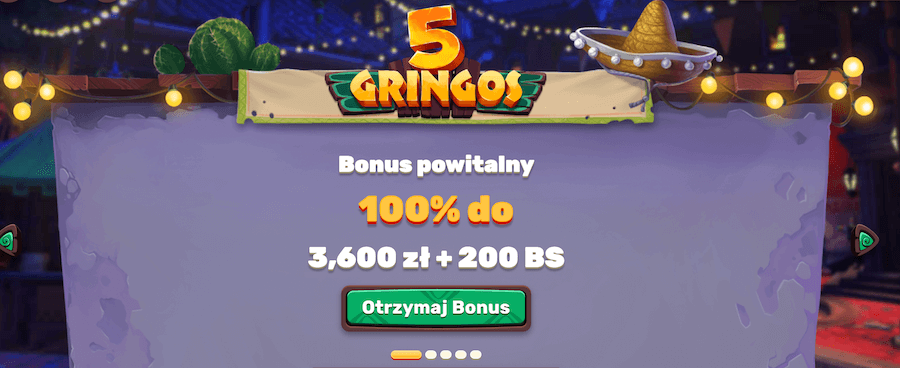 Bonus powitalny w 5Gringos