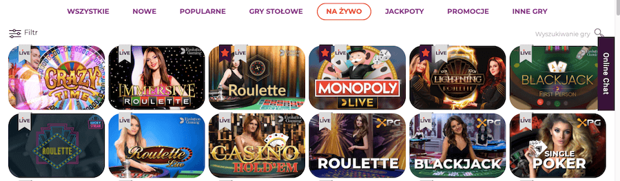 Kasyno na żywo w AllRight Casino