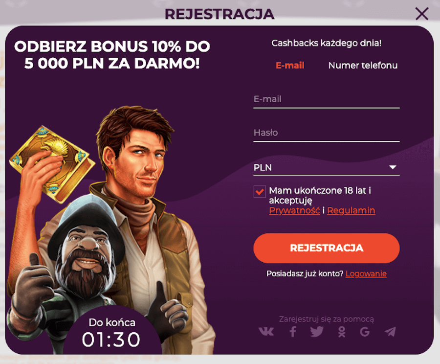 Rejestracja w AllRight Casino