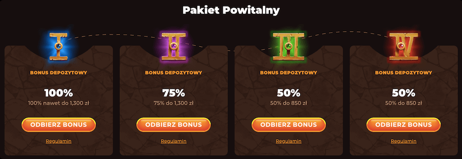 Pakiet powitalny w kasynie AmunRa