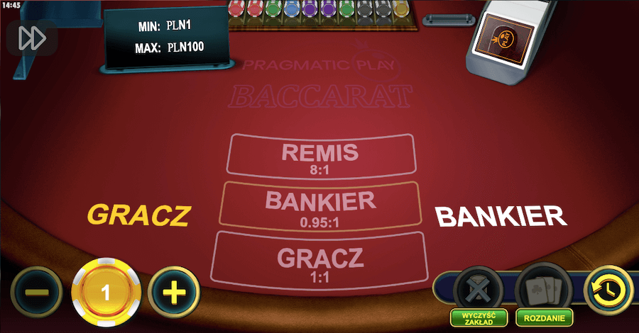 Baccarat RNG w kasynie online 