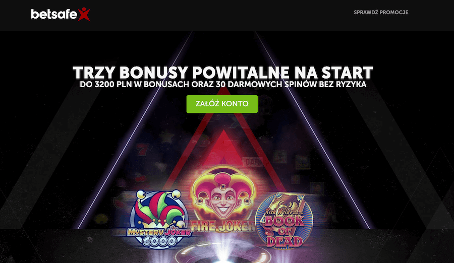 Kasyno Betsafe - Bonusy Powitalne dla Graczy z Polski