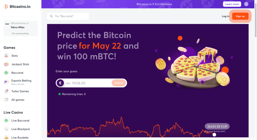 Zgadnij cene Bitcoina w dniu 22 Maja