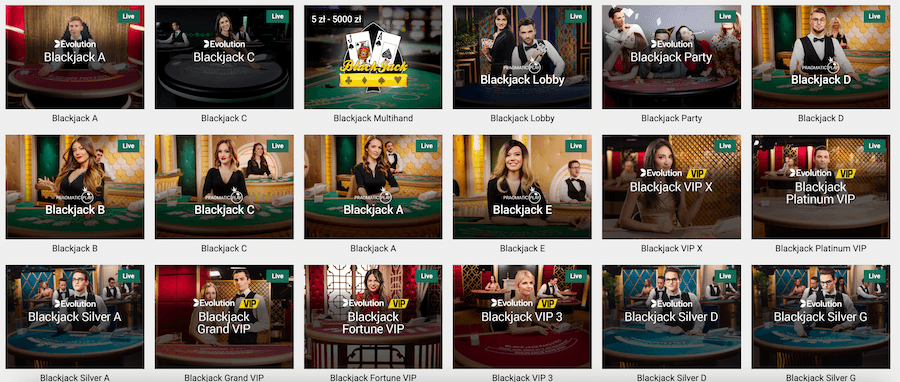 Wybór blackjacka w kasynie online