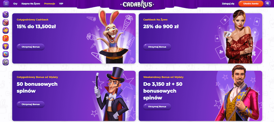 Promocje w kasynie Cadabrus