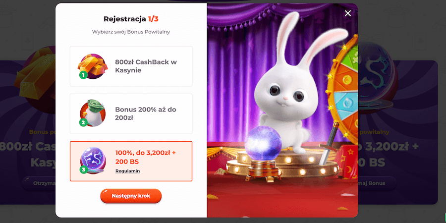 Rejestracja w kasynie Cadabrus