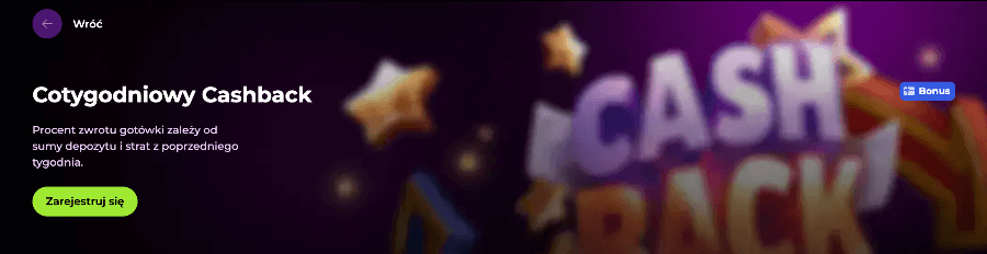 Cashback w kasynie Spinmama