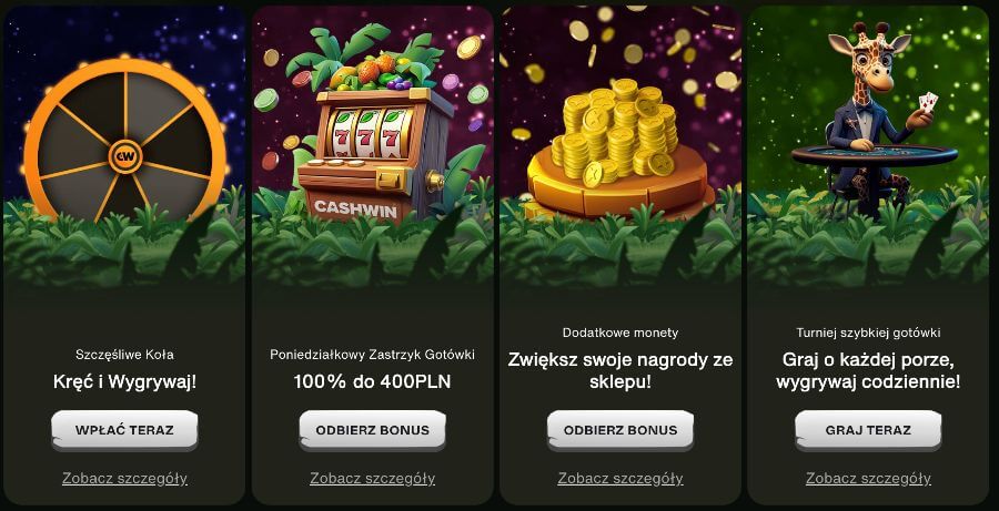 CashWin bonusy