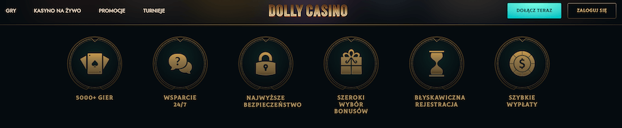 Korzyści w Dolly Casino