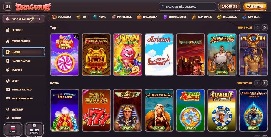 Dragonia top gry kasynowe