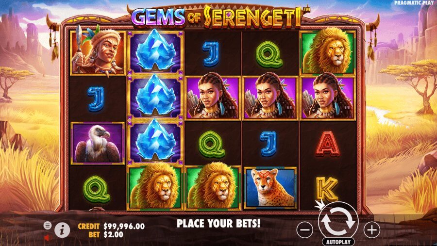 Slot Gems of Serengeti w kasynie Laz Vegas