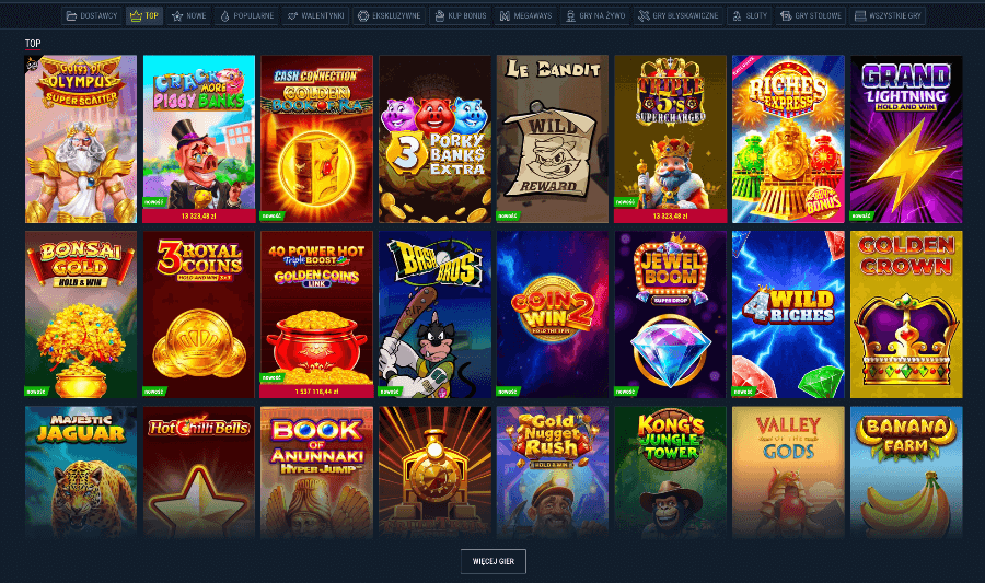 Gry dostępne w kasynie Rabona