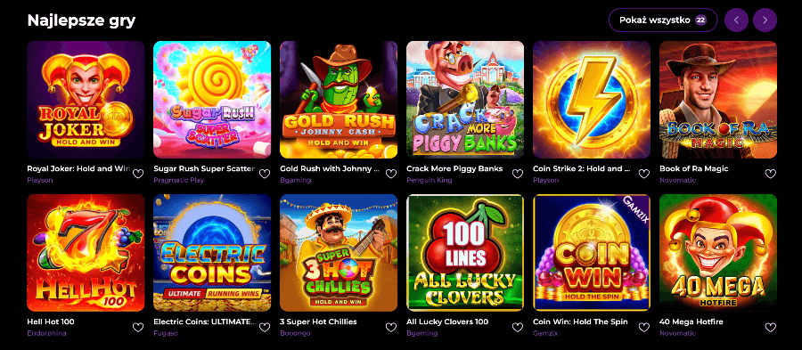 Gry w kasynie Spinmama