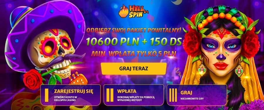 Hell Spin - bonus powitalny z minimalną wpłatą 5 PLN