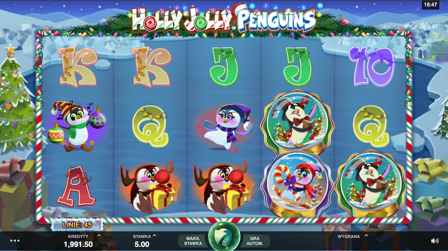 Slot Holly Jolly Penguins od Microgaming
