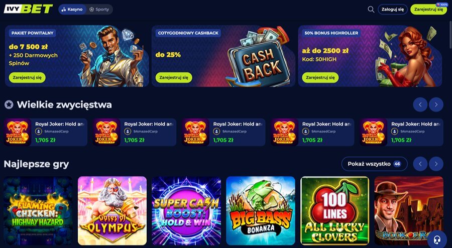 Ivybet strona startowa