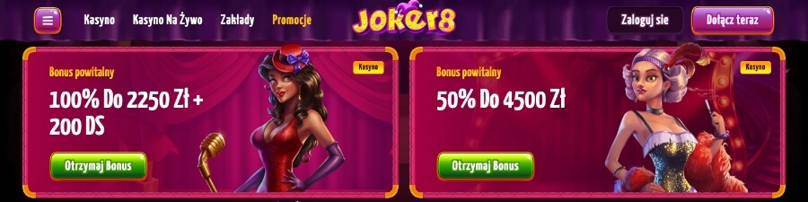 Promocje w kasynie Joker8.