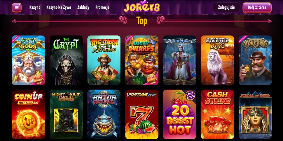 Top gry w kasynie Joker8.