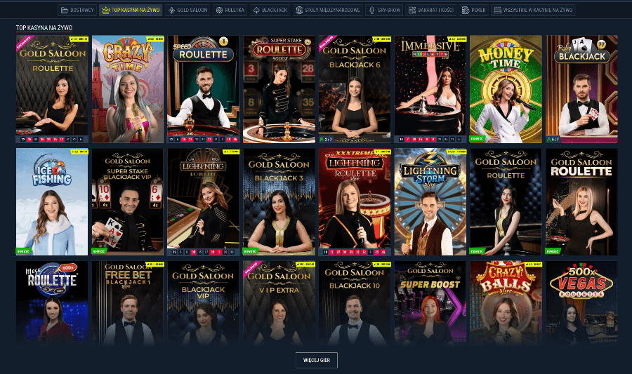 Kasyno na żywo w kasynie Rabona