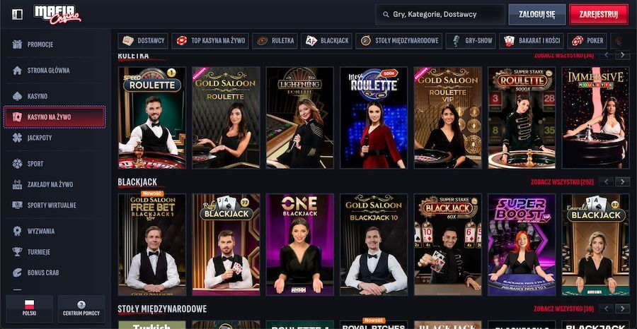 Mafia Casino kasyno na zywo