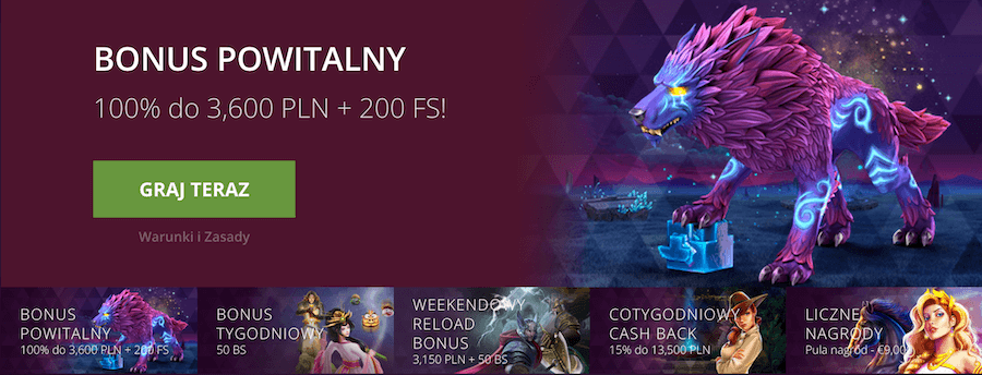 Bonus powitalny w Malina Casino