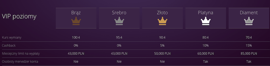 Program VIP w Malina Casino