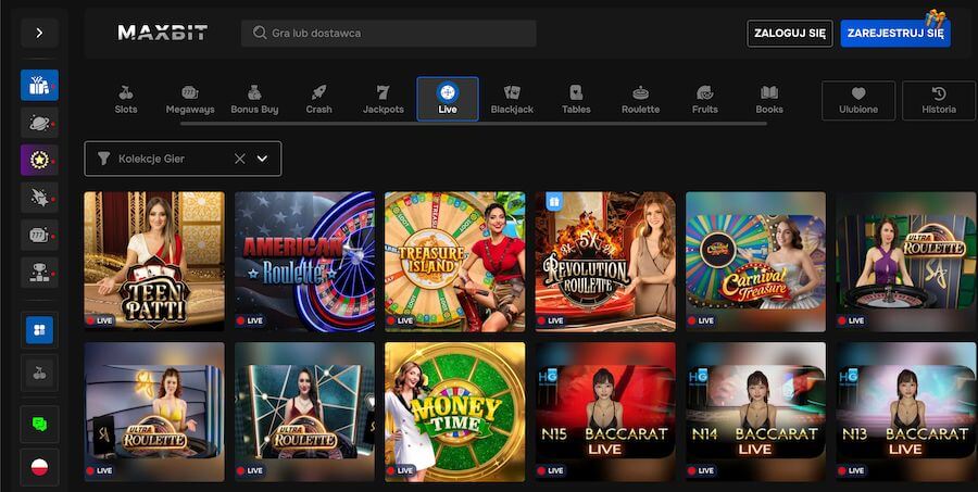 Maxbit kasyno na zywo