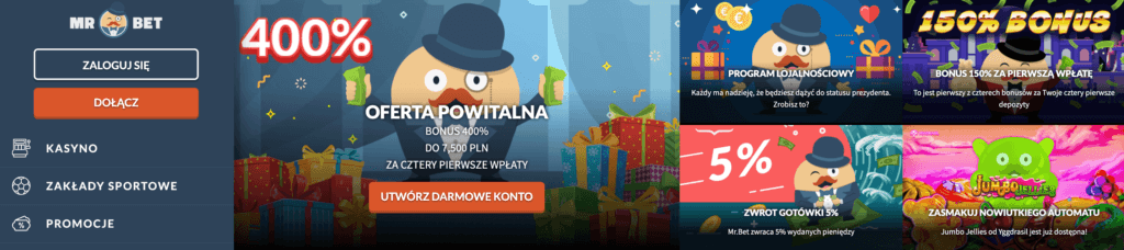 Kasyno Mr Bet Bonus Powitalny i Inne Oferty