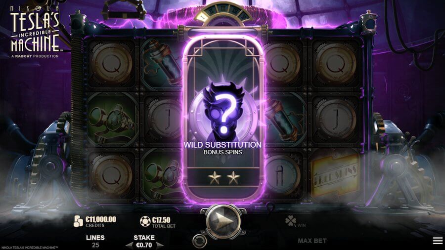 Slot Nikola Tesla’s Incredible Machine i symbol wild