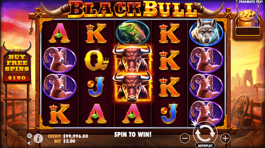 Gra Black Bull w ofercie kasyna Playbison