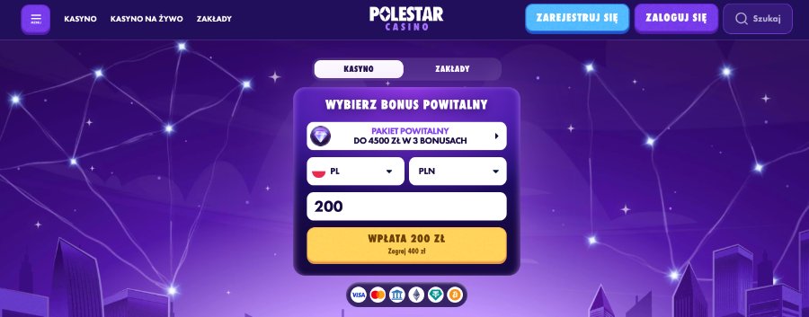 Bonus powitalny w Polestar Casino