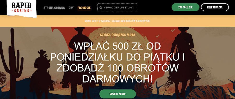 Darmowe spiny w Rapid Casino
