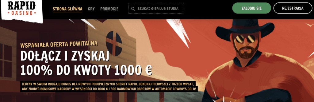 Oferta powitalna dla polskich graczy w Rapid Casino