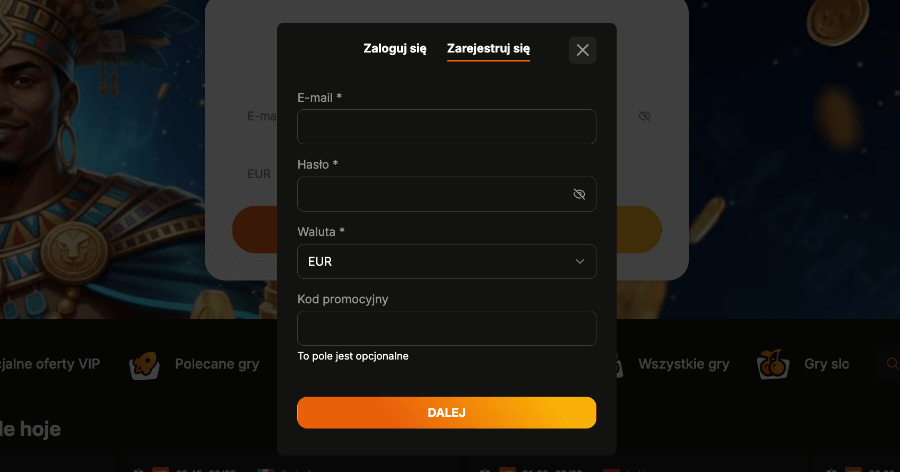 Rejestracja konta w kasynie Zuluspins