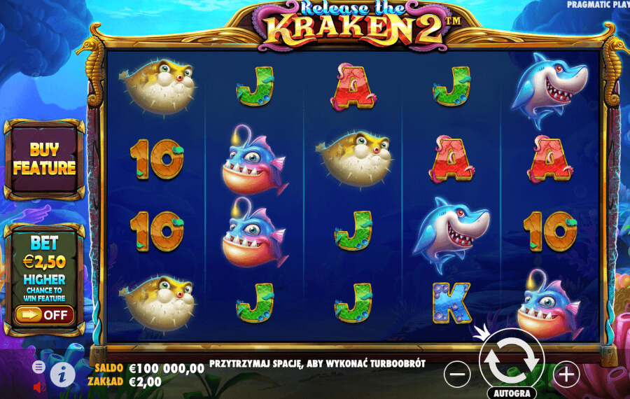 Gra Release the Kraken 2 w kasynie Royspins