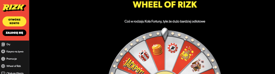 Oryginalny koncept Wheel of Rizk kasyna Rizk