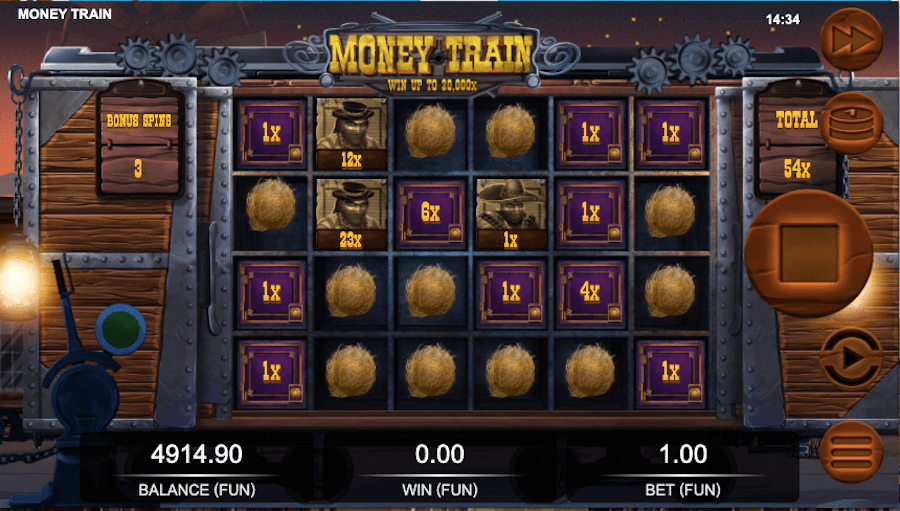 Symbole w rundzie bonusowej slotu Money Train
