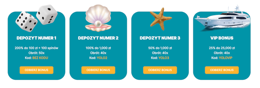 Depozyty w Yolo Casino