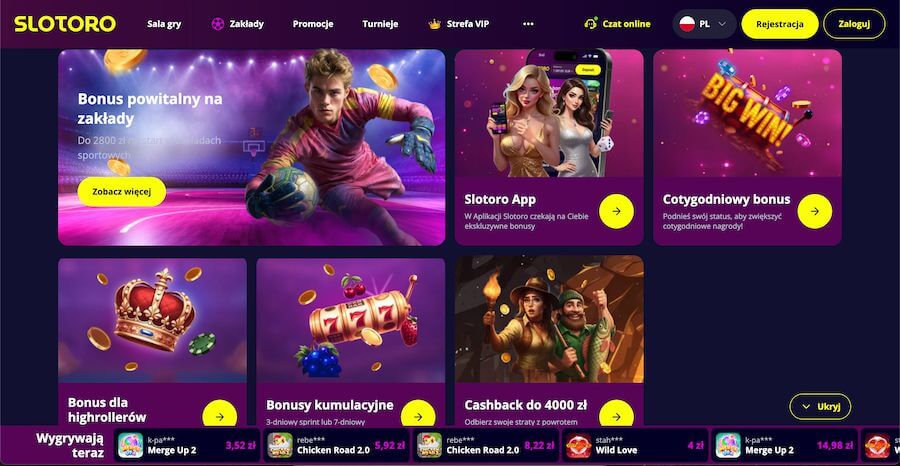 slotoro casino bonusy kasynowe