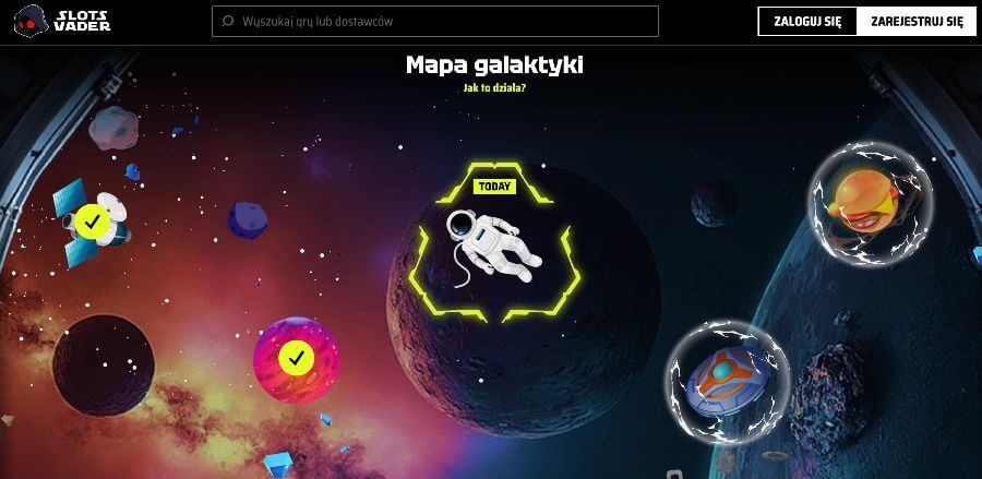 SlotsVader Mapa Galaktyki