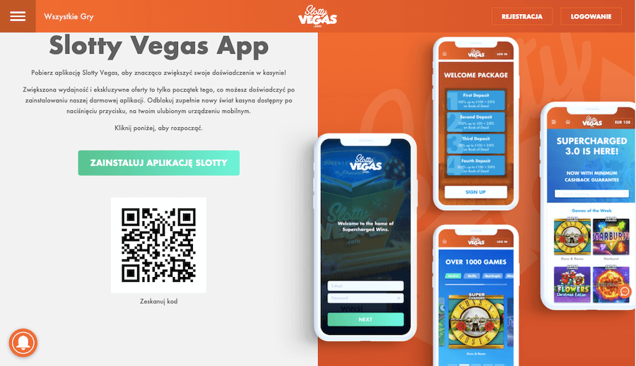 Aplikacja mobilna kasyna Slotty Vegas