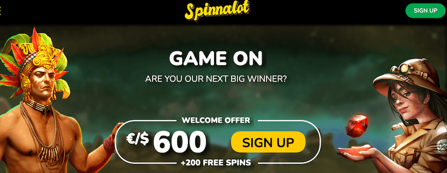 Spinnalot bonus powitalny dla nowych graczy