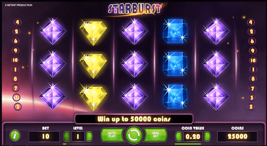 Spinnalot oferuje 200 darmowych spinów na slocie Starburst