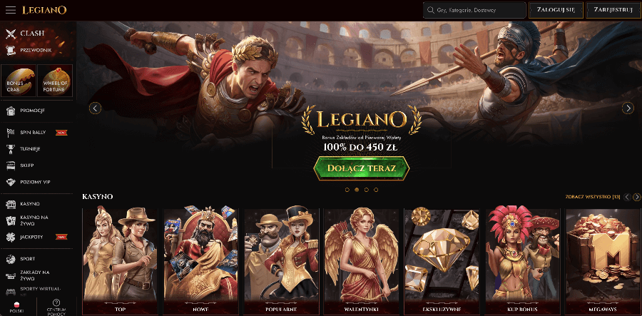 Strona główna kasyna Legiano