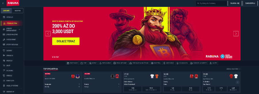 Strona główna kasyna Rabona
