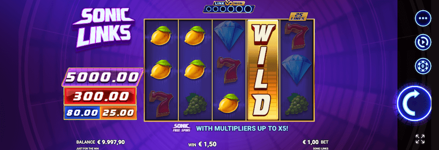 Symbol wild w Sonic Links