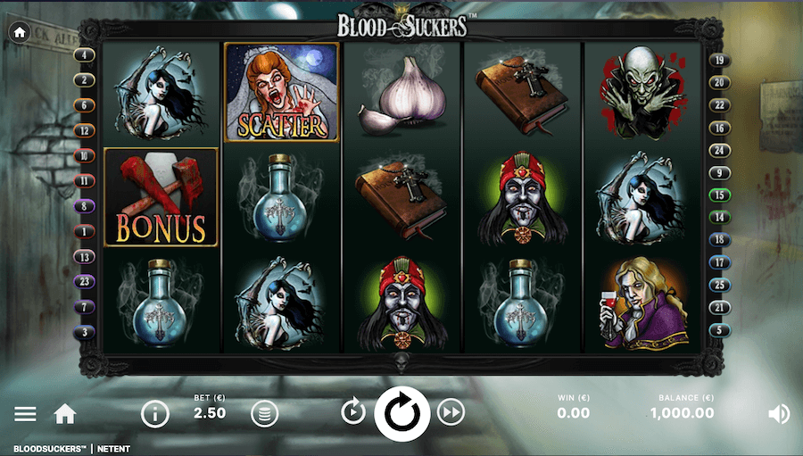 Symbole bonusu i scatter w Blood Suckers