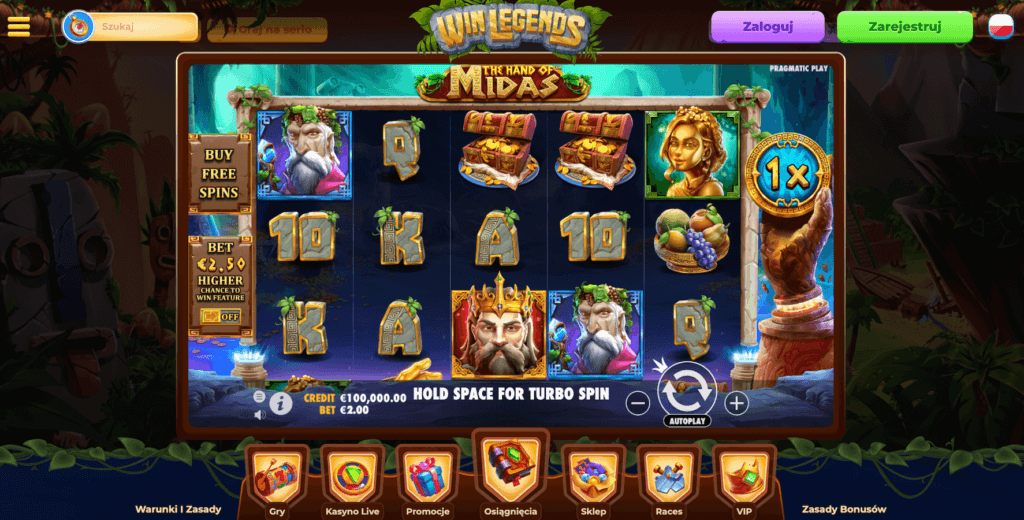 Gra The Hand of Midas w kasynie WinLegends