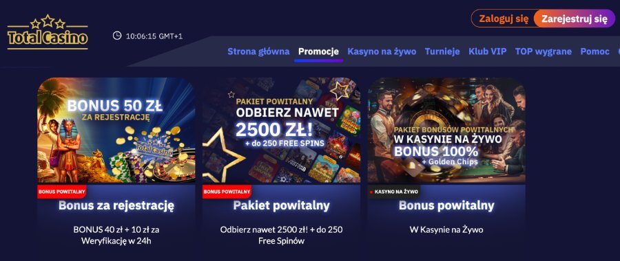 Bonusy i promocje w Total Casino