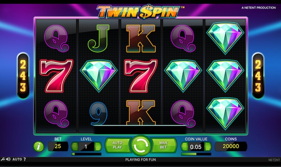 Bębny slotu Twin Spin.
